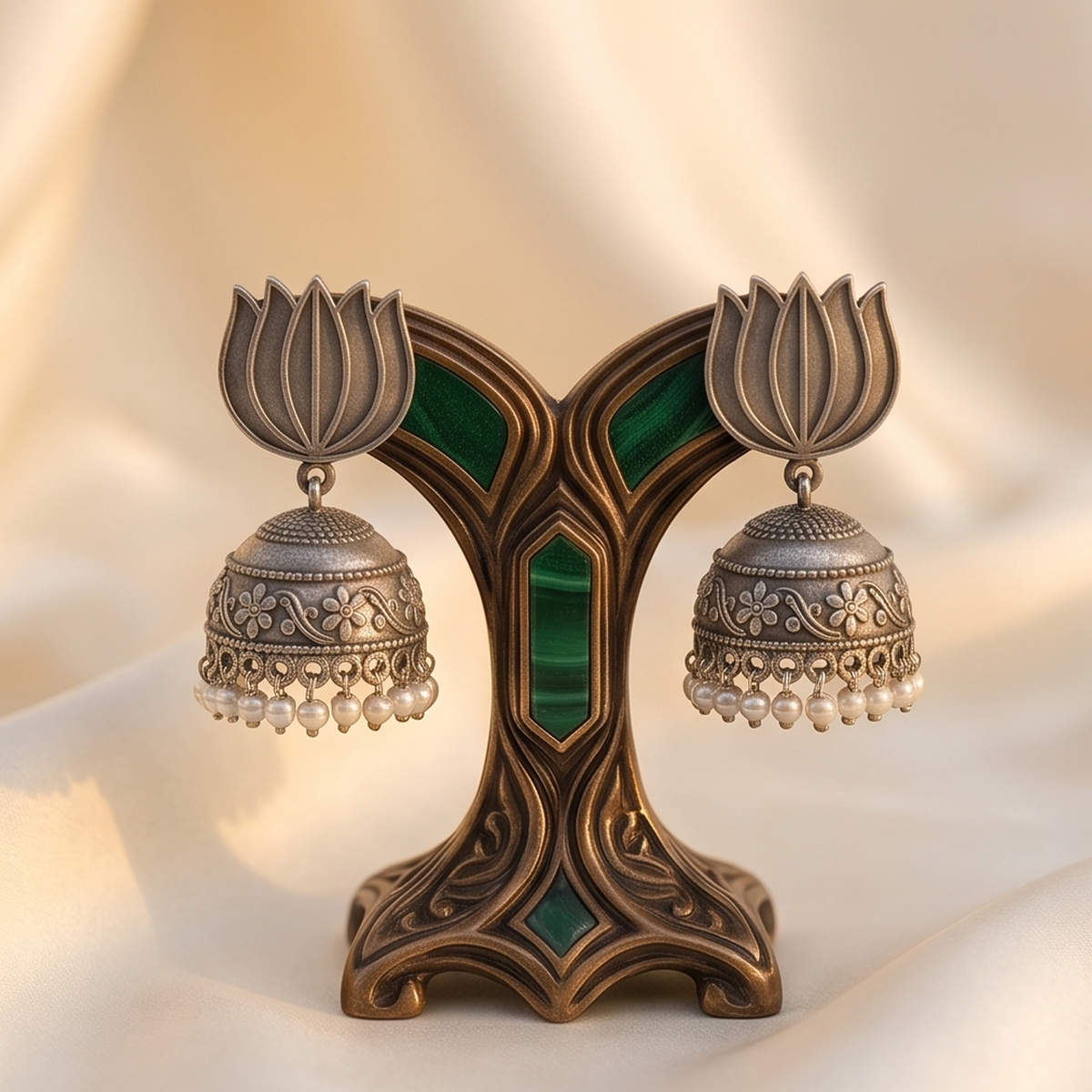 DIVYORO LOTUS MOTIF JHUMKA
