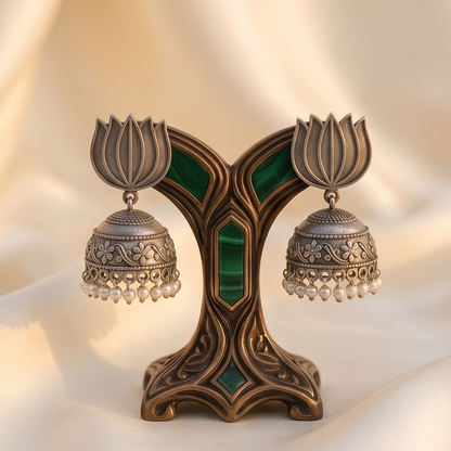 DIVYORO LOTUS MOTIF JHUMKA
