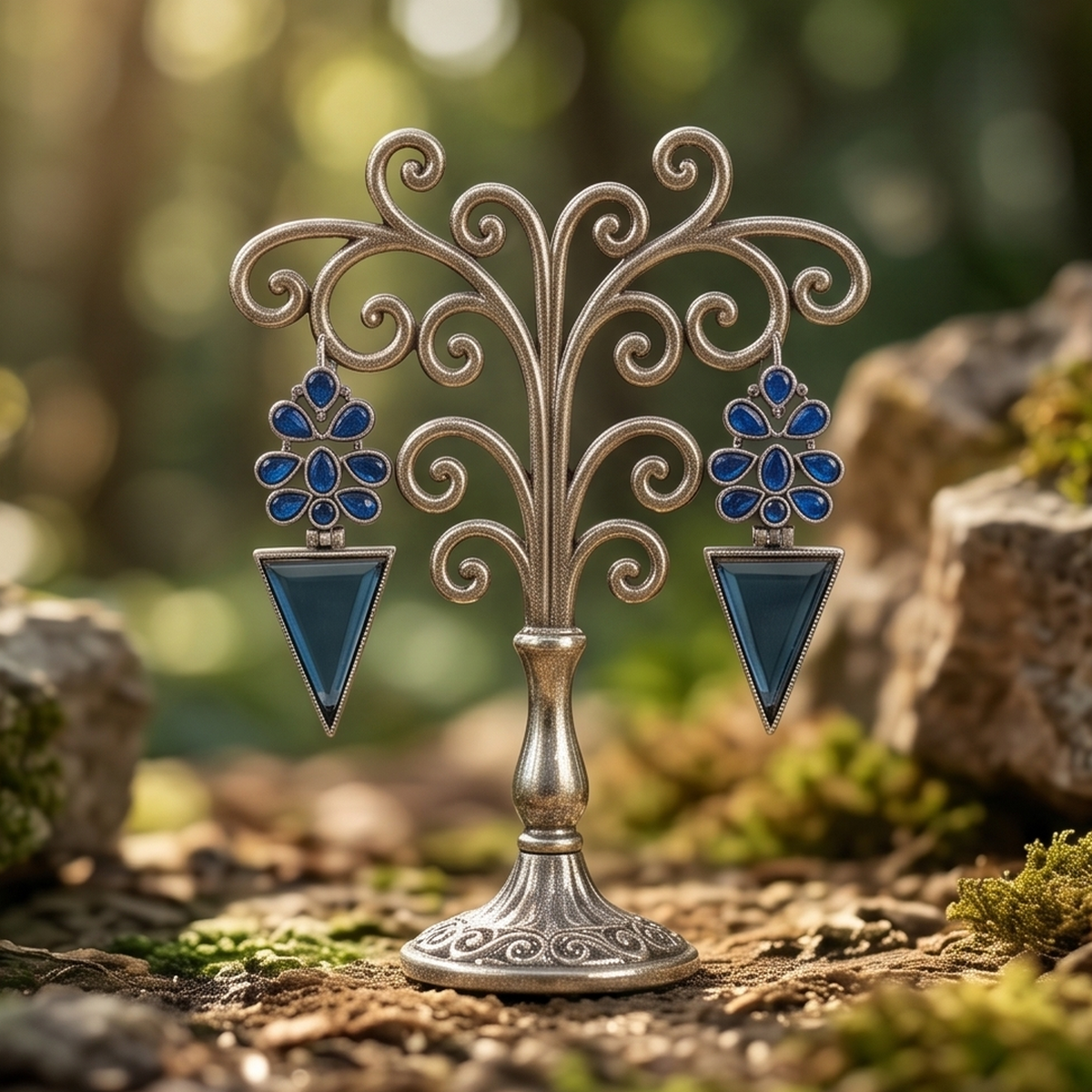 DIVYORO BLUE GEOMETRIC DROPS