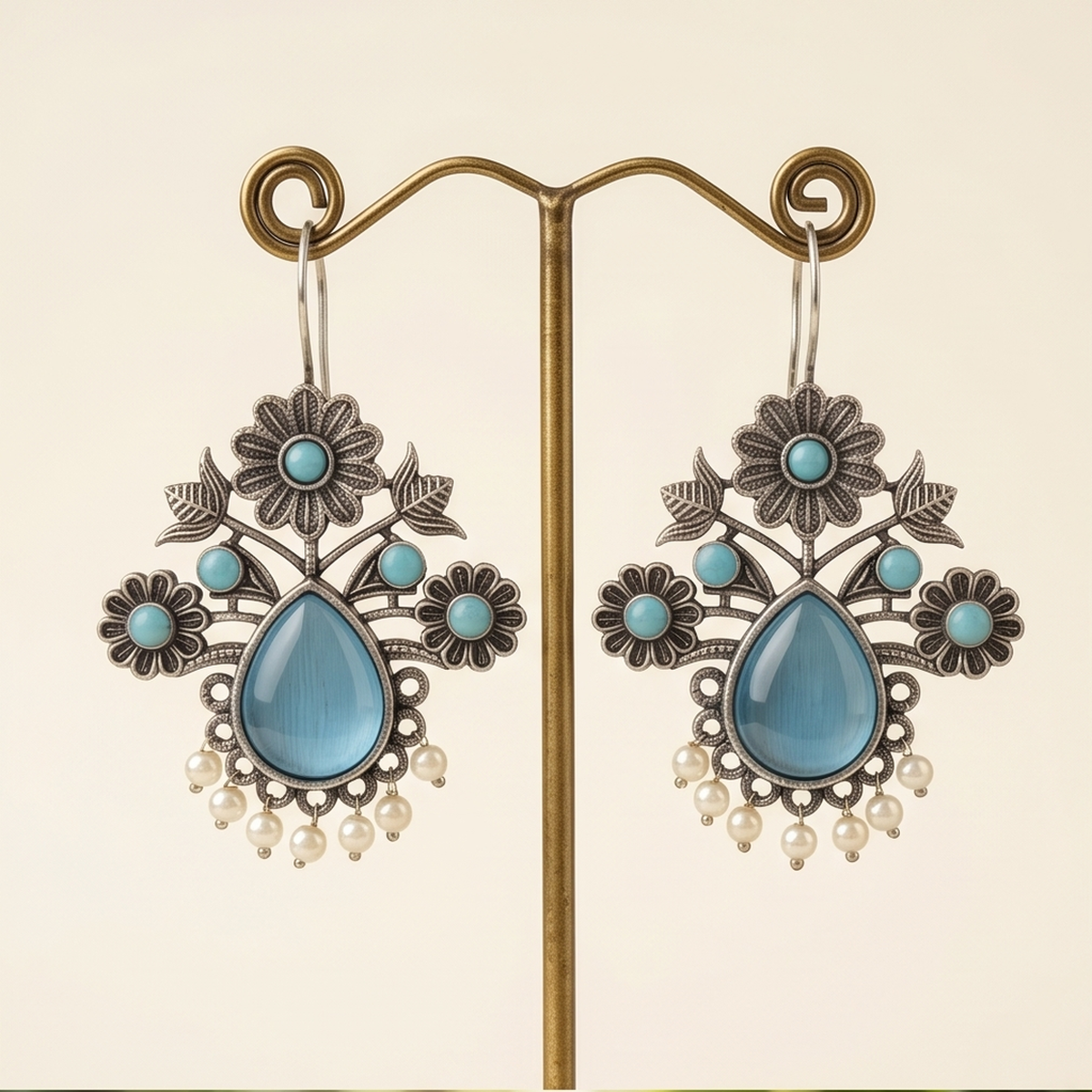 DIVYORO BLUE FLORAL DROPS