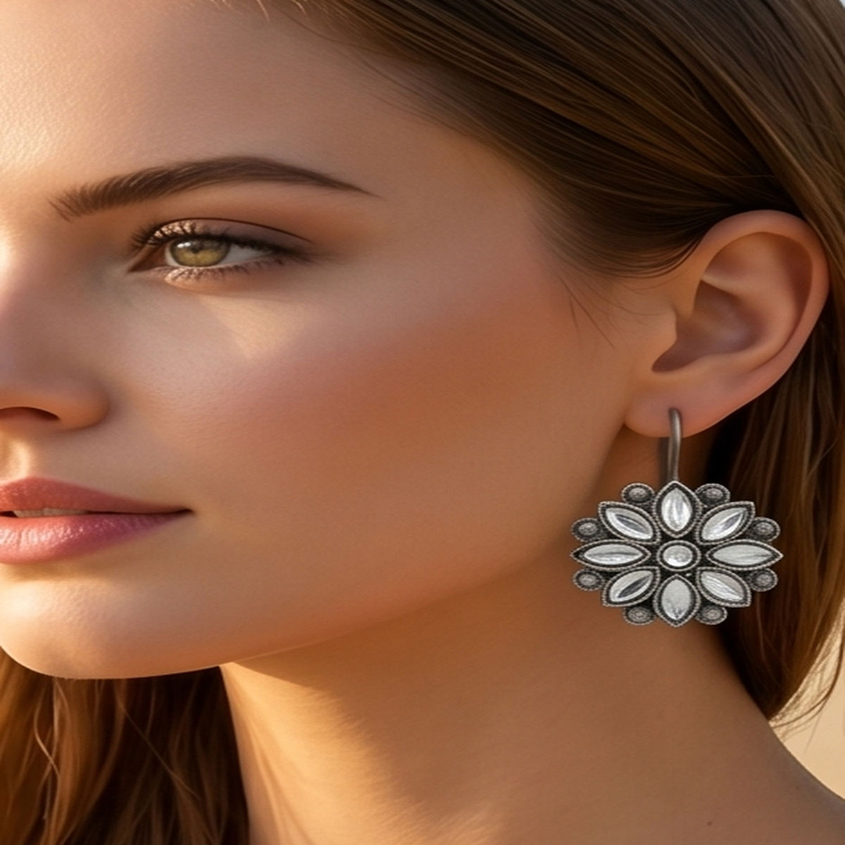 DIVYORO KUNDAN MANDALA STUDS
