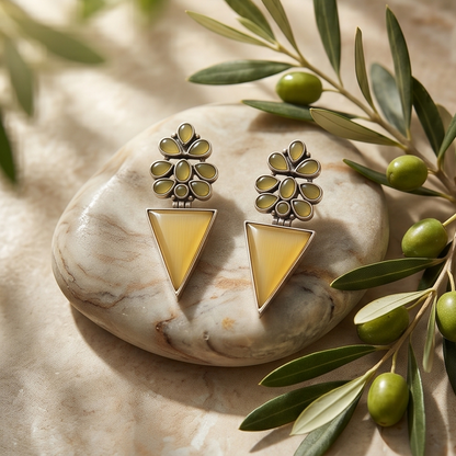 DIVYORO YELLOW GEOMETRIC DROPS