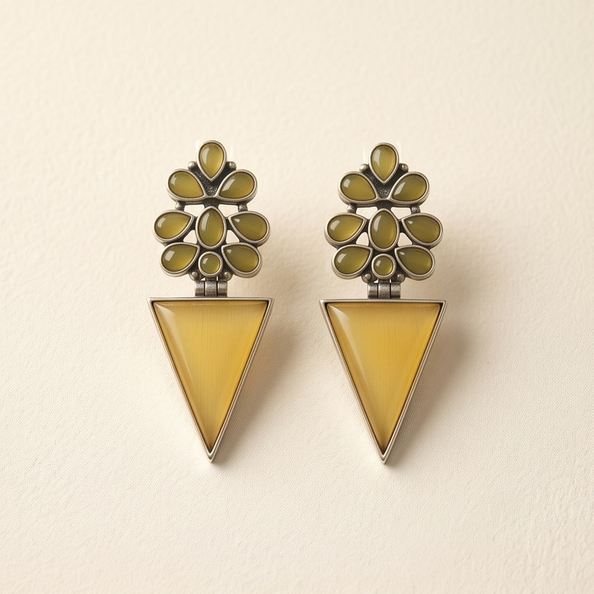 DIVYORO YELLOW GEOMETRIC DROPS