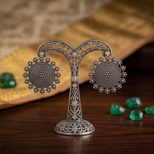 DIVYORO SILVER MEDALLION STUDS