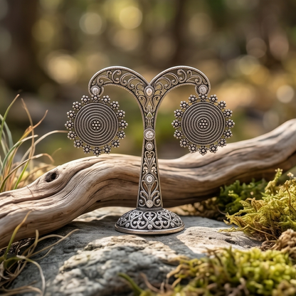 DIVYORO SILVER MEDALLION STUDS