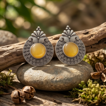DIVYORO YELLOW ROUND STUDS