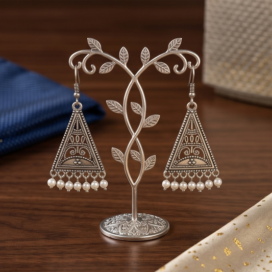 DIVYORO TRIANGLE FILIGREE DROPS