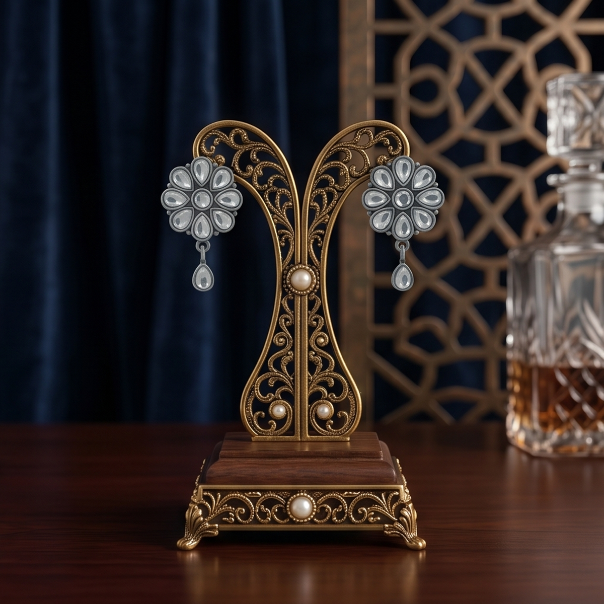 DIVYORO KUNDAN FLORAL DROPS