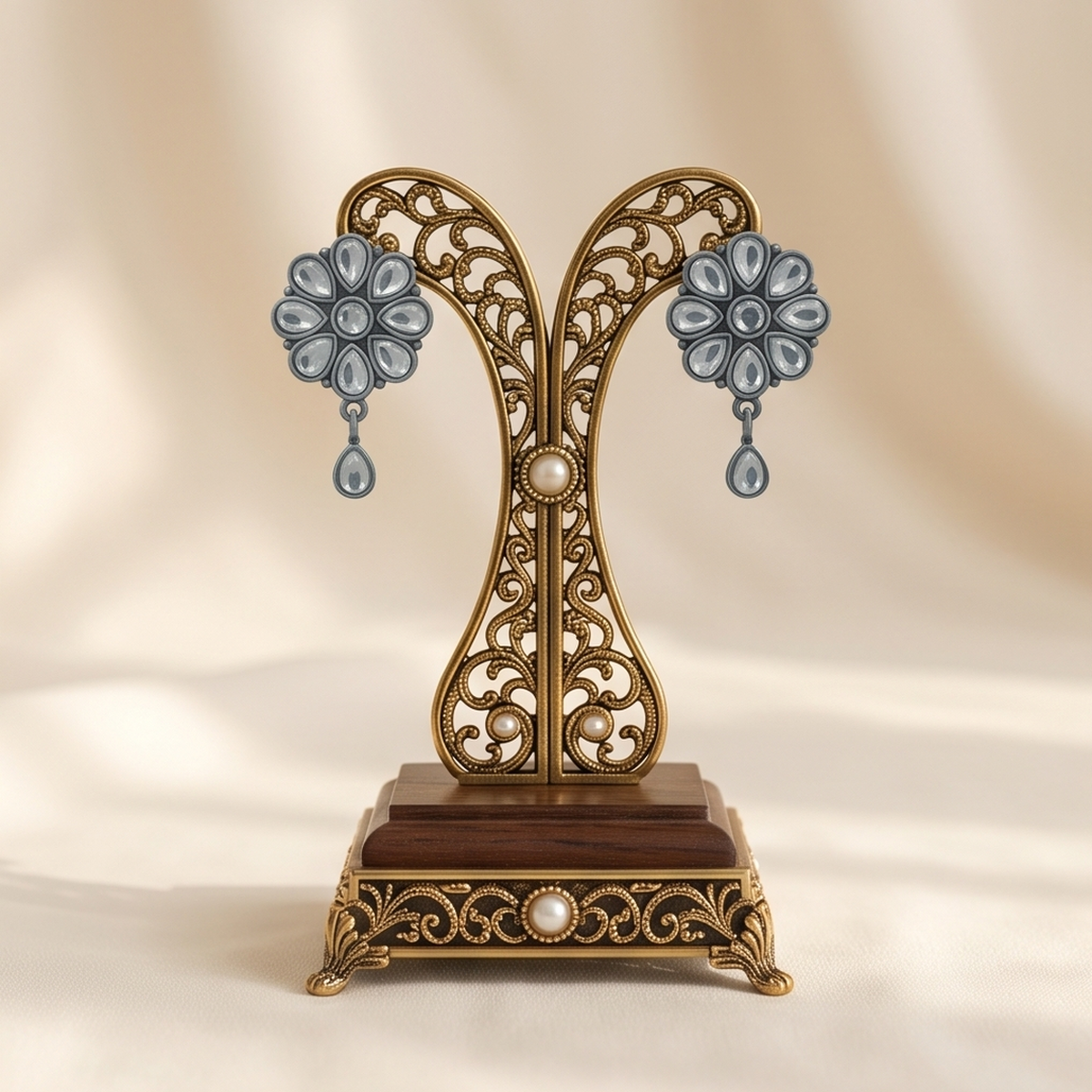 DIVYORO KUNDAN FLORAL DROPS