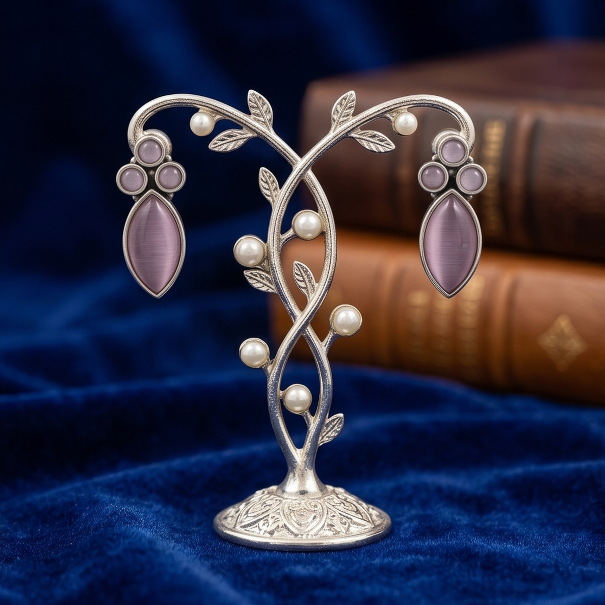 DIVYORO MAUVE TEARDROP DROPS