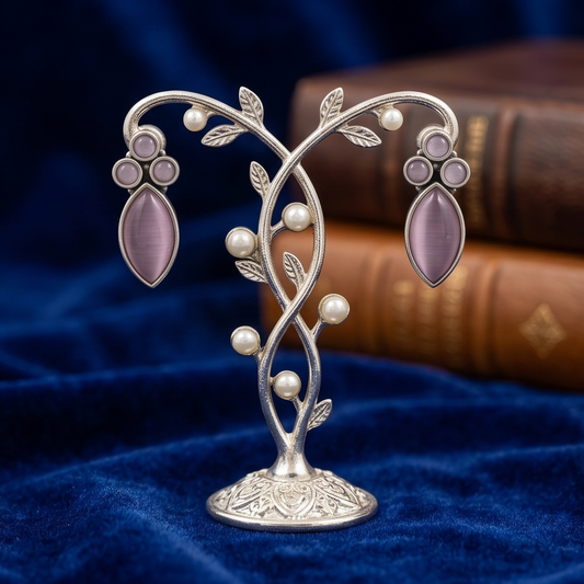 DIVYORO MAUVE TEARDROP DROPS