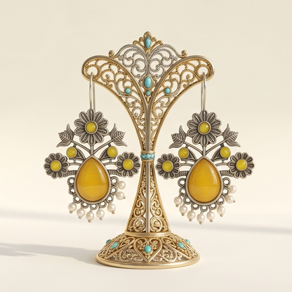 DIVYORO YELLOW TEARDROP CHANDELIER
