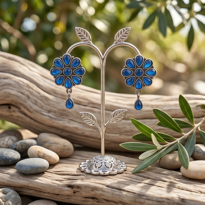 DIVYORO BLUE FLORAL DROPS