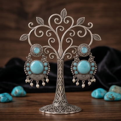 DIVYORO TURQUOISE STATEMENT CHANDELIERS