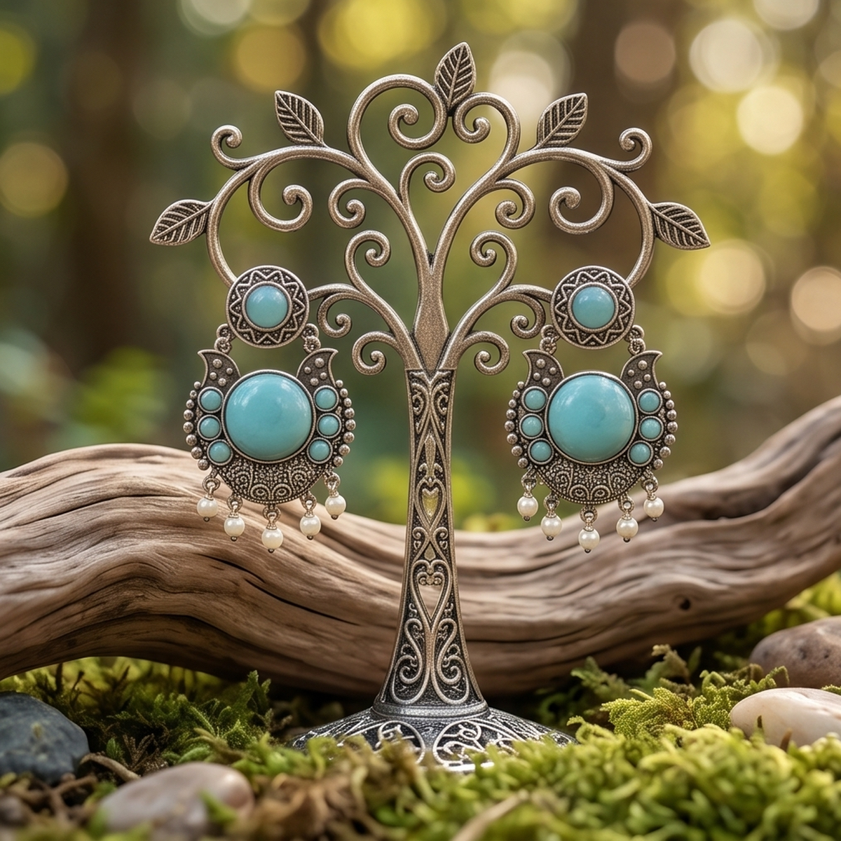 DIVYORO TURQUOISE STATEMENT CHANDELIERS