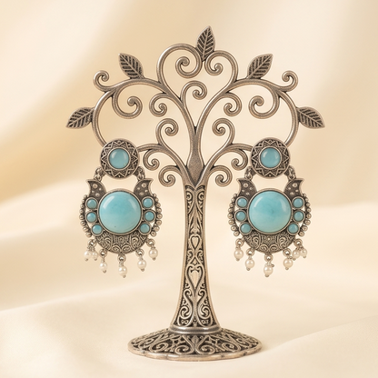 DIVYORO TURQUOISE STATEMENT CHANDELIERS