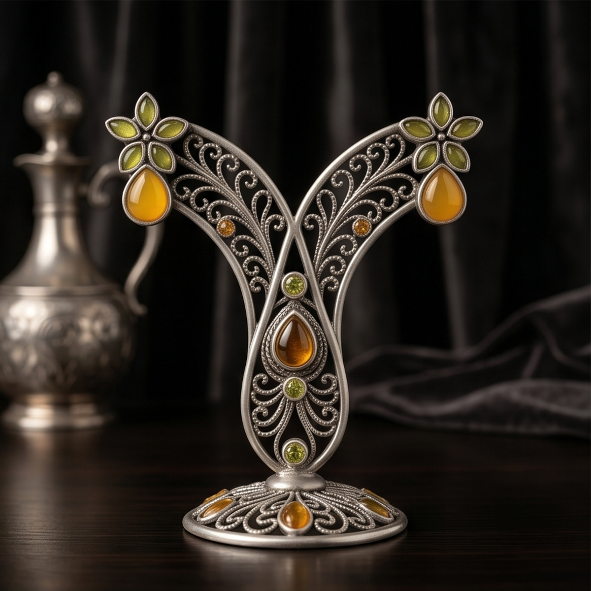 DIVYORO AMBER FLORAL DROPS