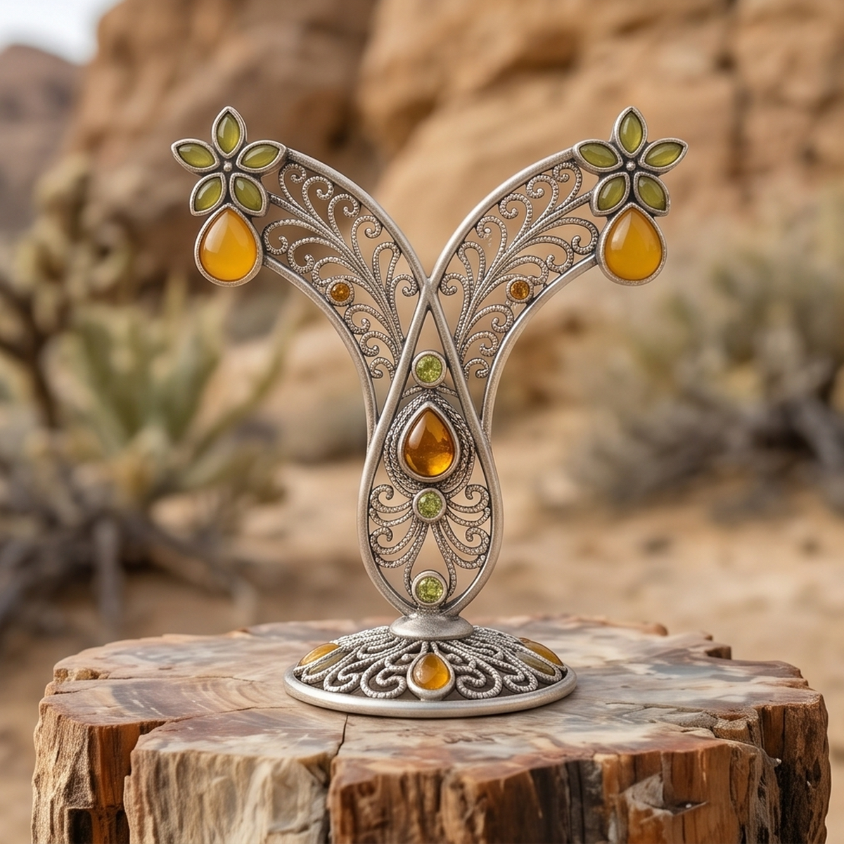DIVYORO AMBER FLORAL DROPS
