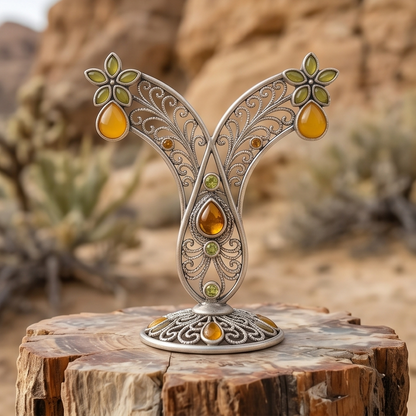 DIVYORO AMBER FLORAL DROPS