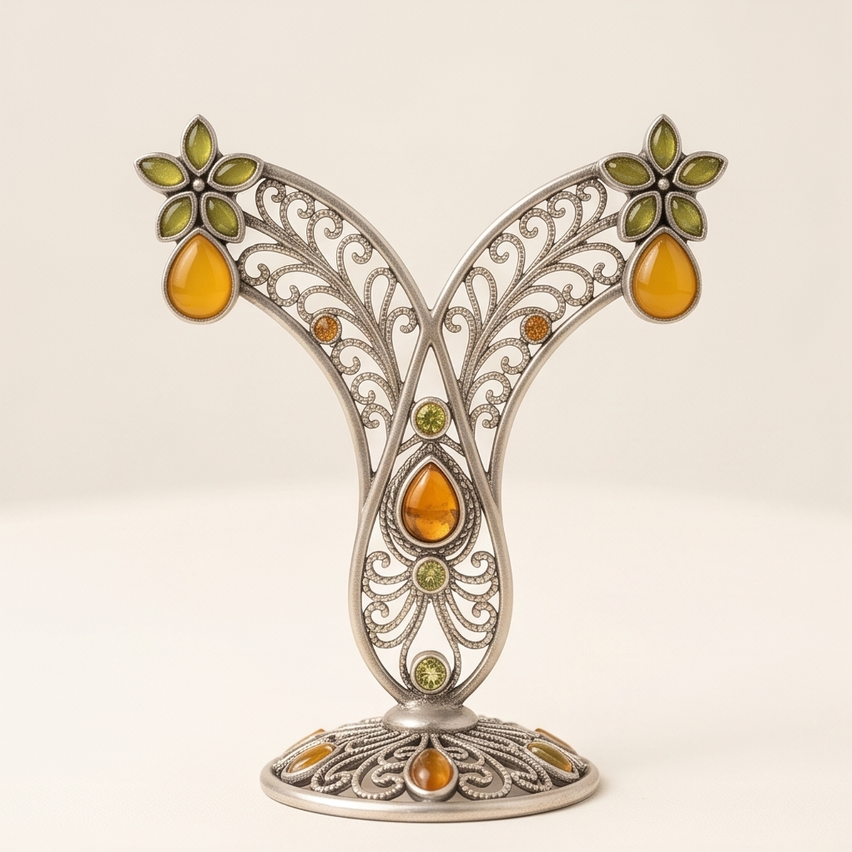 DIVYORO AMBER FLORAL DROPS