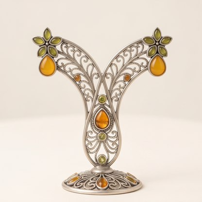 DIVYORO AMBER FLORAL DROPS