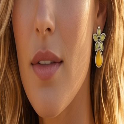 DIVYORO AMBER FLORAL DROPS