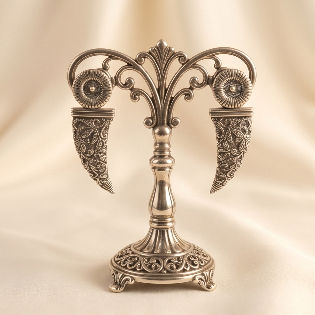 DIVYORO SILVER HORN DROPS