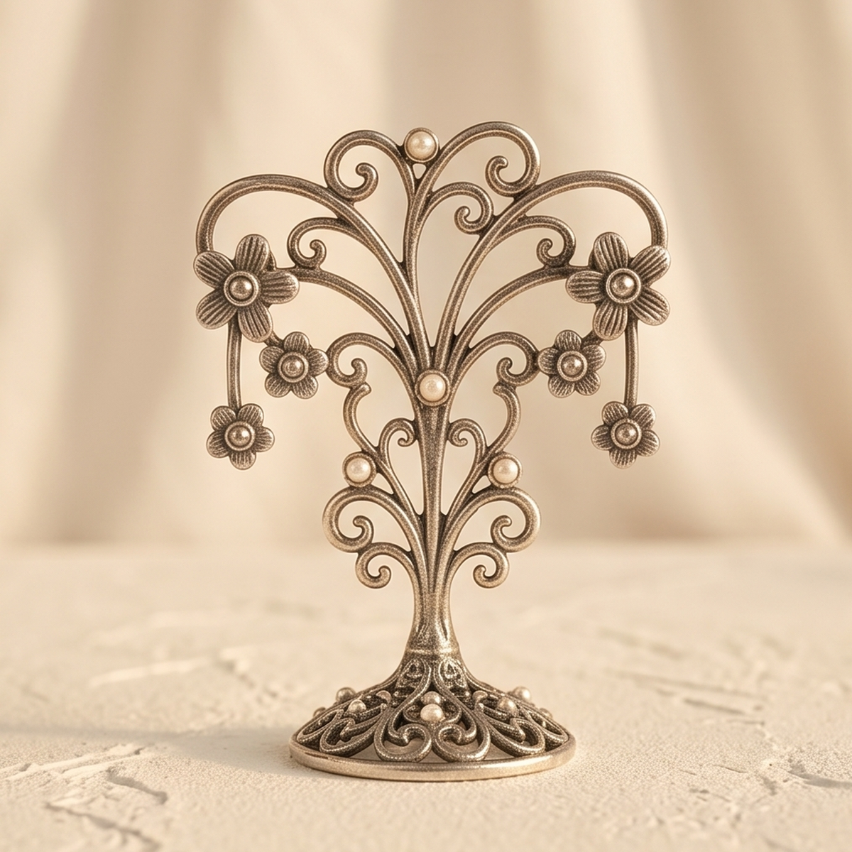 DIVYORO SILVER FLORAL STUDS