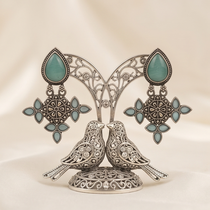 DIVYORO TURQUOISE FLORAL DROPS