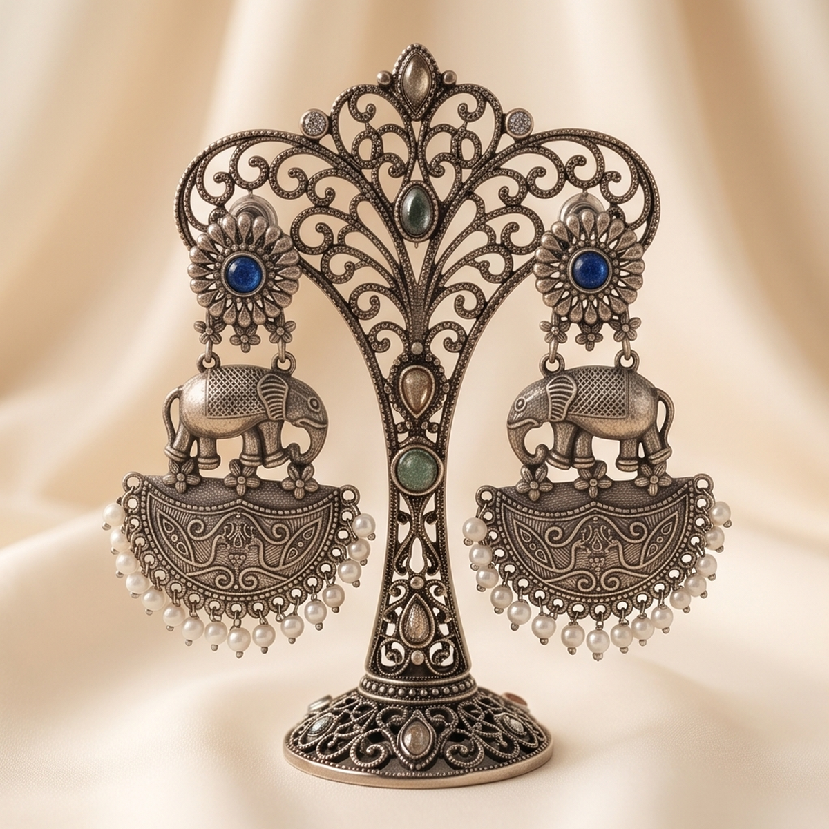 DIVYORO BLUE ELEPHANT CHANDELIERS