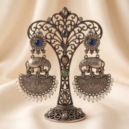 DIVYORO BLUE ELEPHANT CHANDELIERS