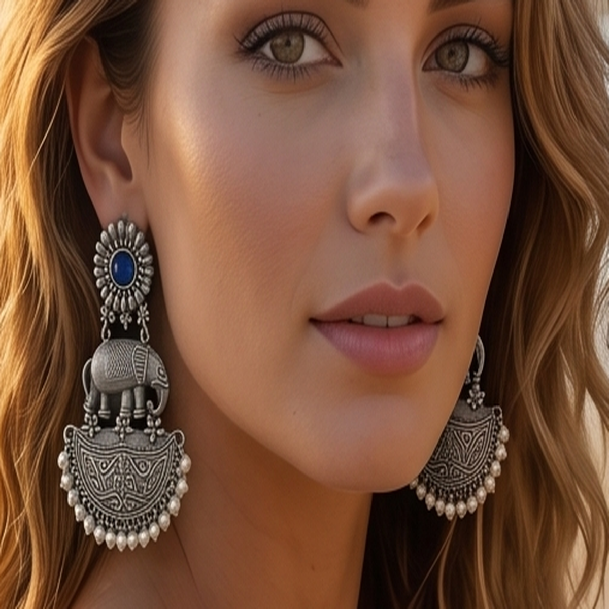 DIVYORO BLUE ELEPHANT CHANDELIERS