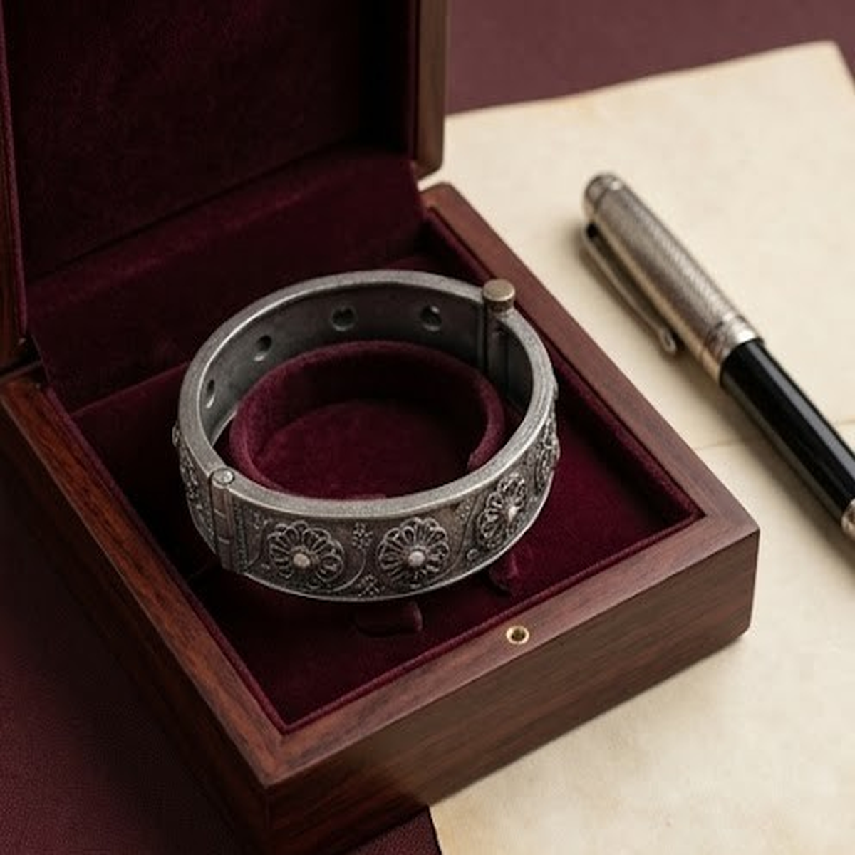 DIVYORO VINTAGE SUNFLOWER EMBOSSED KADA