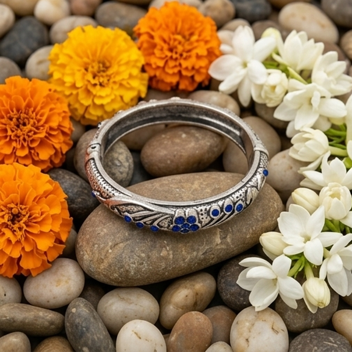 DIVYORO ANTIQUE FLORAL TEXTURED KADA