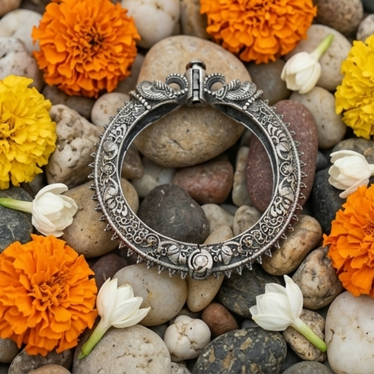 DIVYORO BEADED BORDER SUNFLOWER KADA