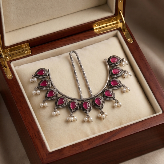 DIVYORO PINK STONE CHAND JUDA-PIN