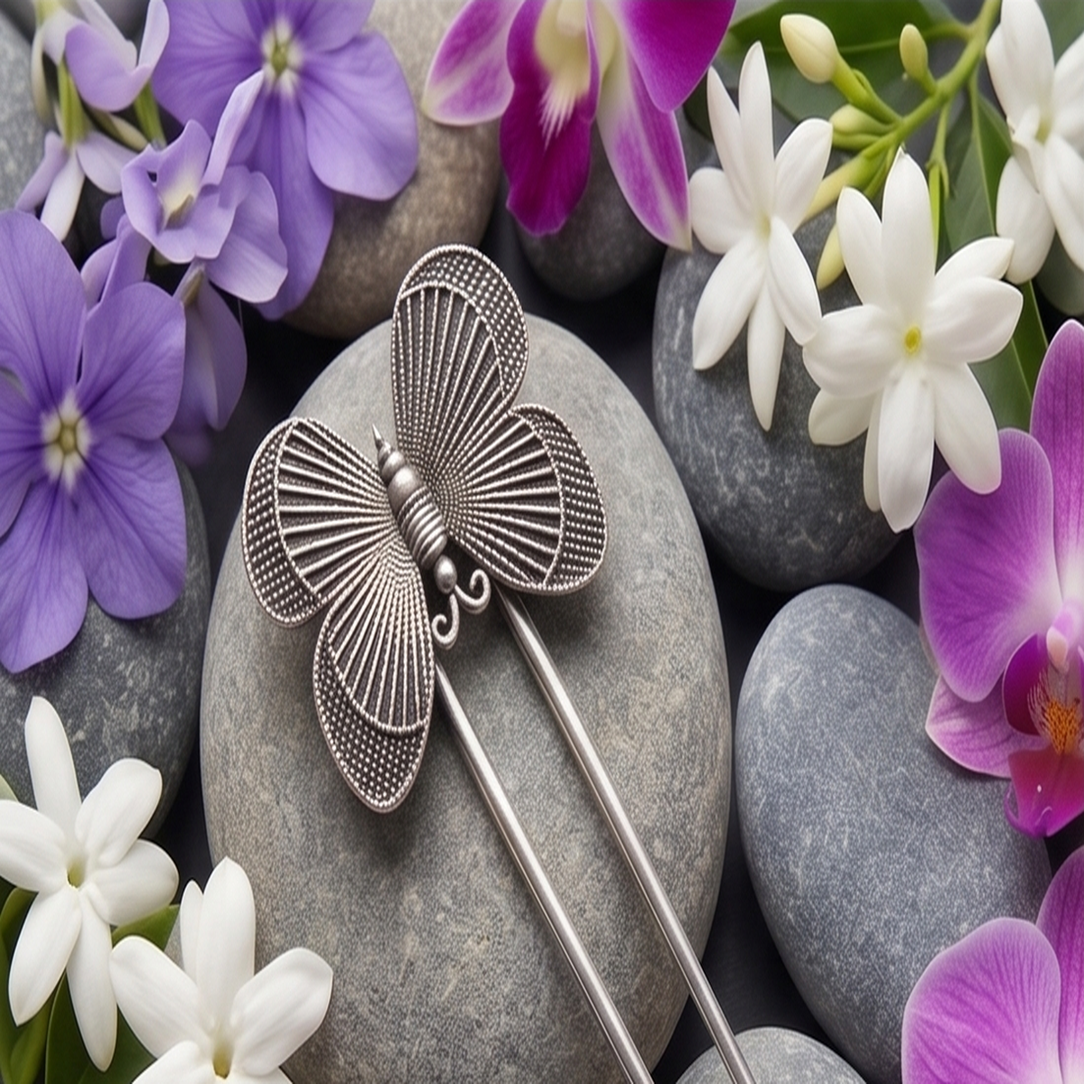 DIVYORO OXIDIZED SILVER BUTTERFLY JUDA-PIN