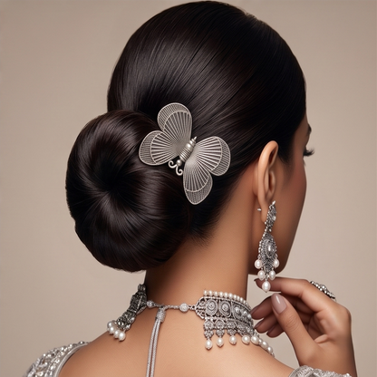 DIVYORO OXIDIZED SILVER BUTTERFLY JUDA-PIN