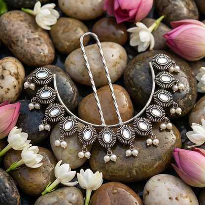 DIVYORO KUNDAN PEARL JUDA PIN