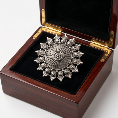DIVYORO ANTIQUE SUNBURST HAIR PIN