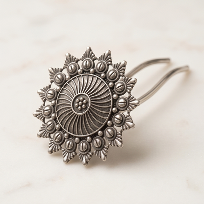 DIVYORO ANTIQUE SUNBURST HAIR PIN