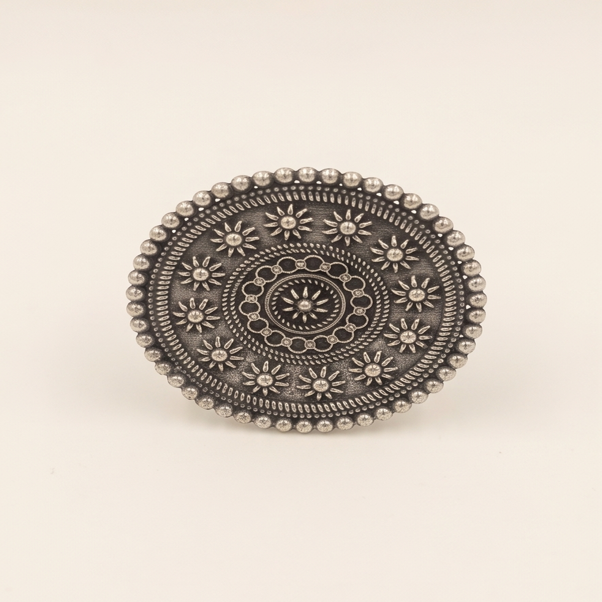 DIVYORO OXIDIZED SUNBURST MANDALA HAIR PIN