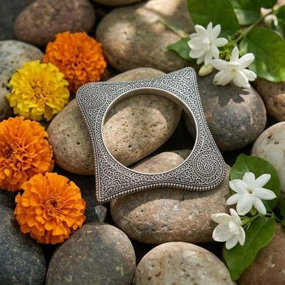 DIVYORO SQUARE FILIGREE TEXTURED KADA