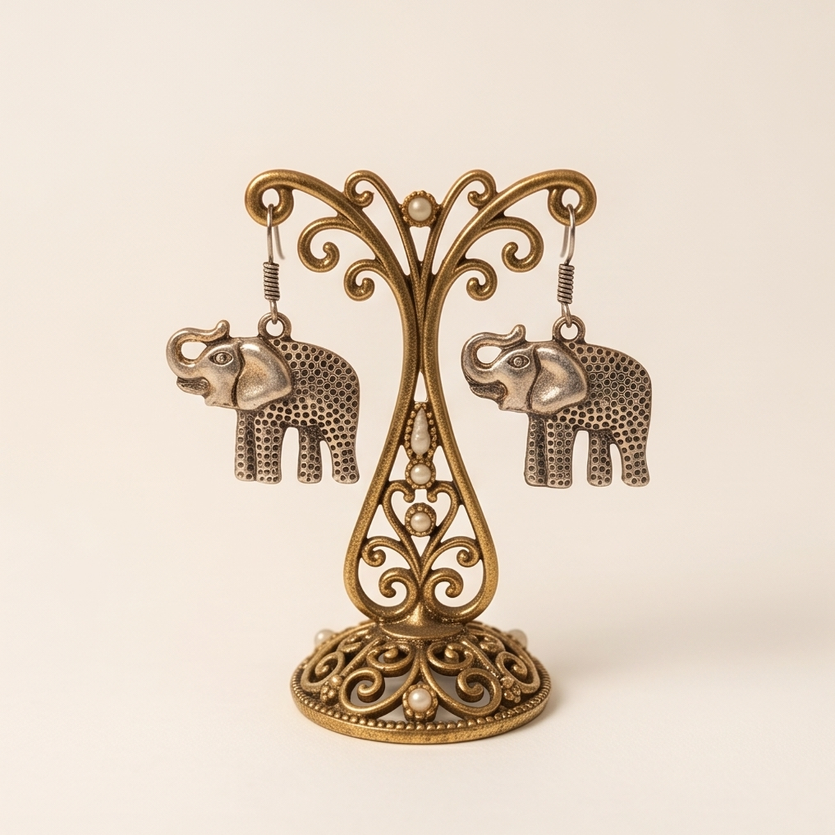 DIVYORO SILVER ELEPHANT DROPS