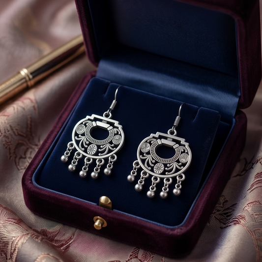 DIVYORO SILVER FILIGREE DROPS