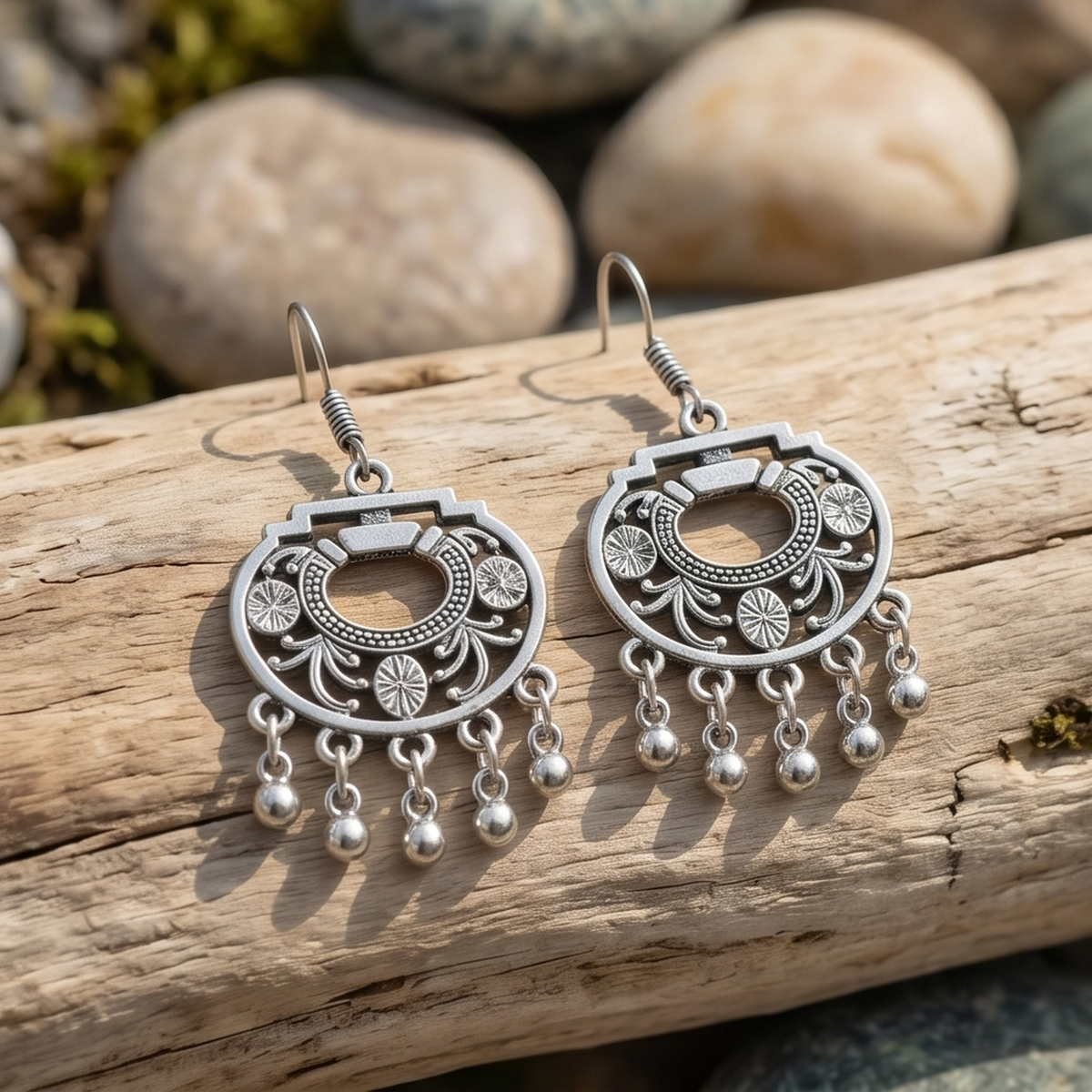 DIVYORO SILVER FILIGREE DROPS