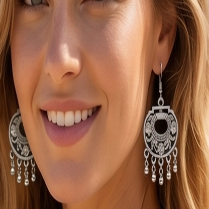 DIVYORO SILVER FILIGREE DROPS