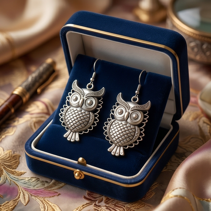 DIVYORO SILVER OWL DANGLES