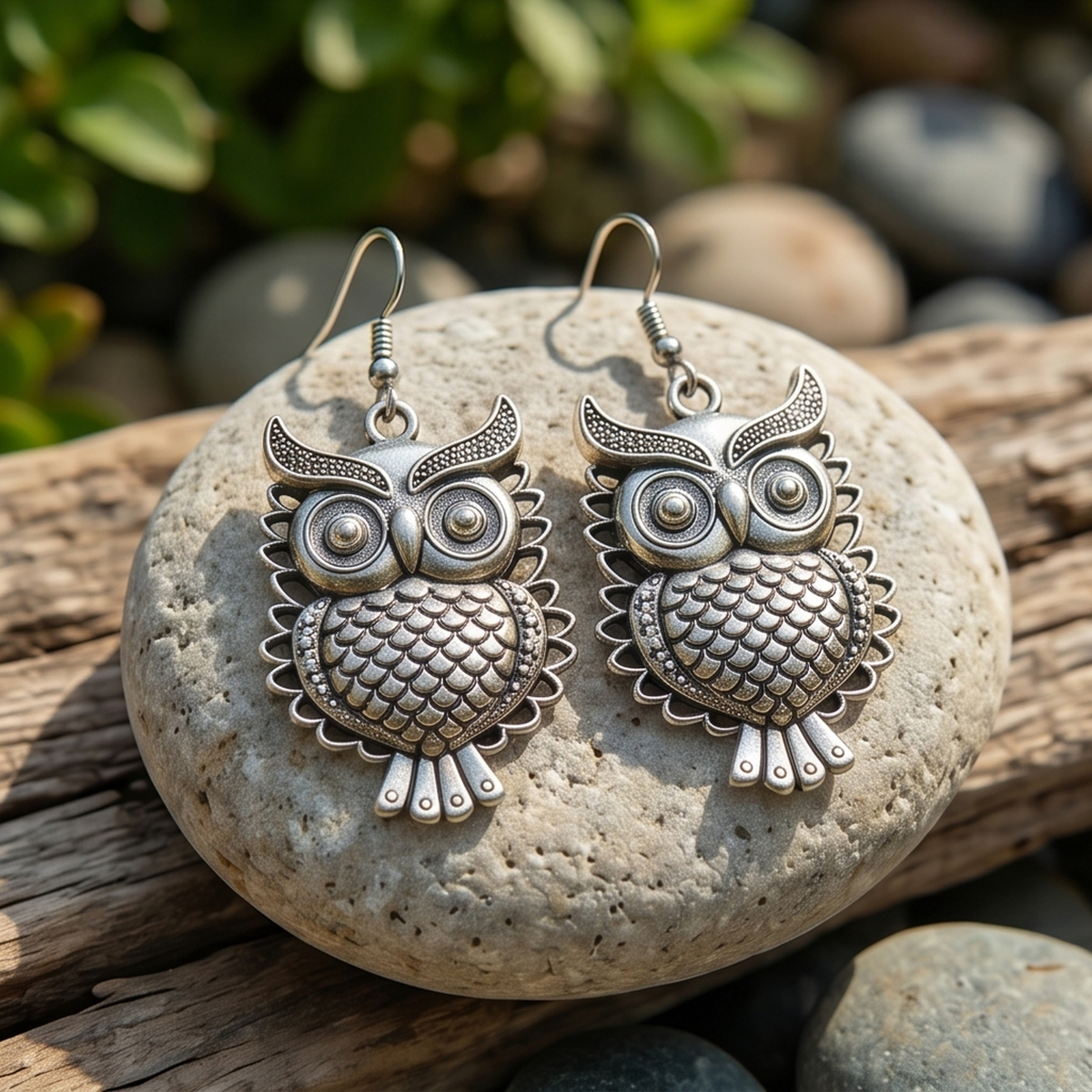 DIVYORO SILVER OWL DANGLES