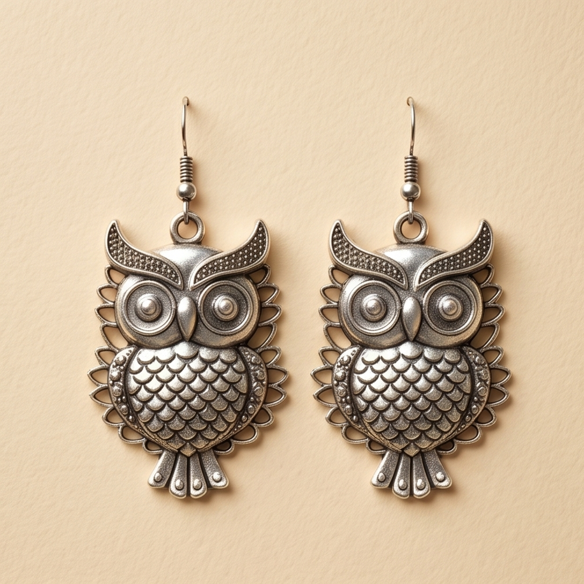 DIVYORO SILVER OWL DANGLES